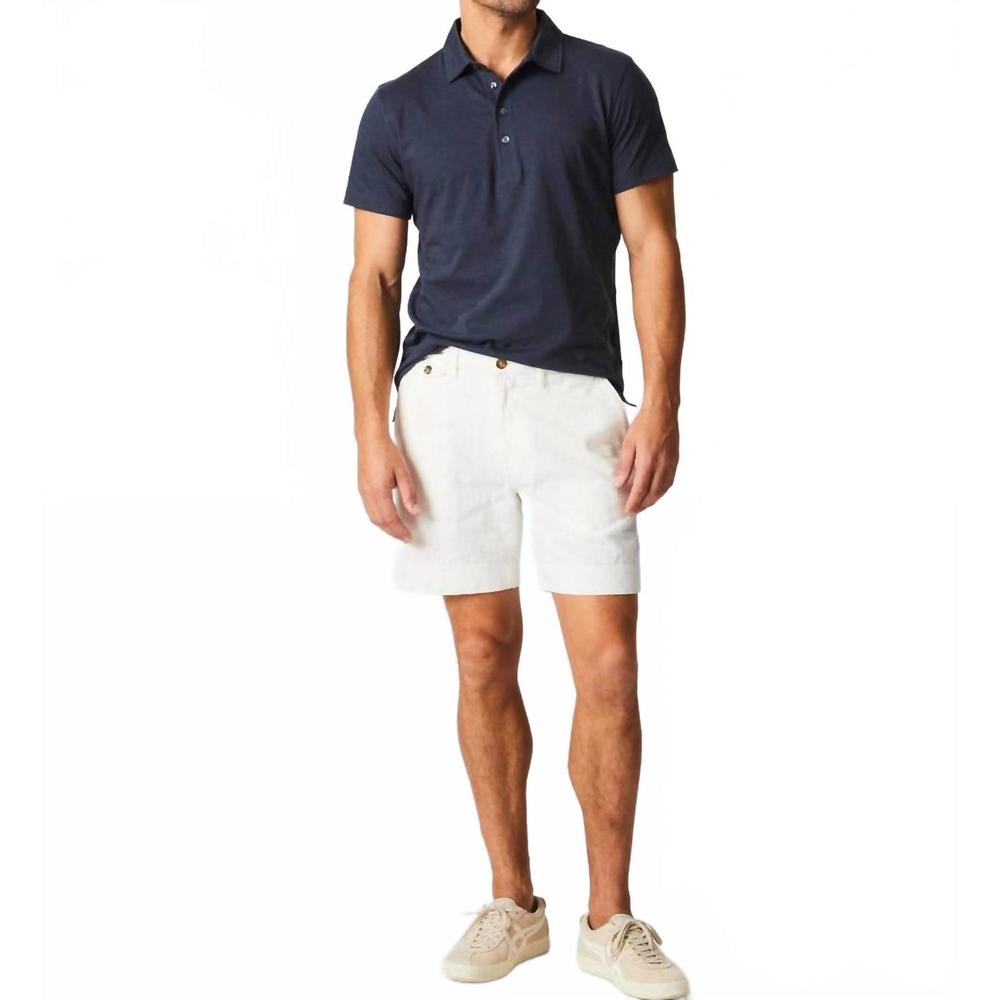 NEW BILLY REID slub cotton short in tinted white